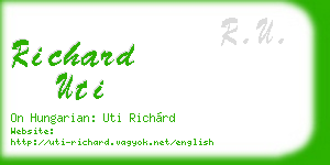 richard uti business card