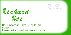 richard uti business card